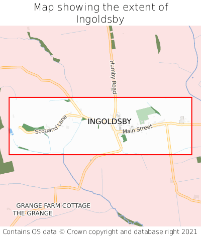 Map showing extent of Ingoldsby as bounding box