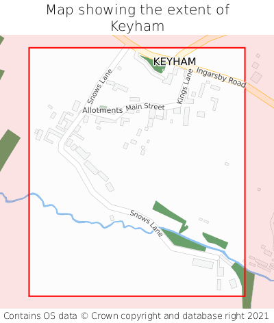 Map showing extent of Keyham as bounding box