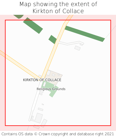 Map showing extent of Kirkton of Collace as bounding box