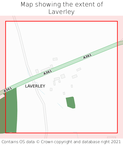 Map showing extent of Laverley as bounding box