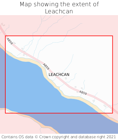 Map showing extent of Leachcan as bounding box