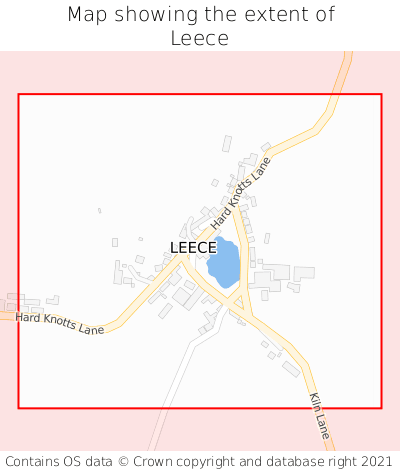 Map showing extent of Leece as bounding box
