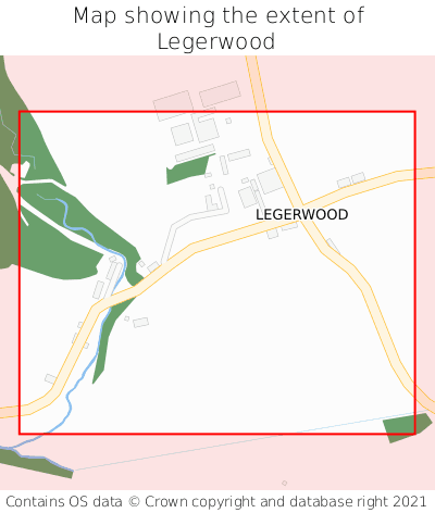 Map showing extent of Legerwood as bounding box