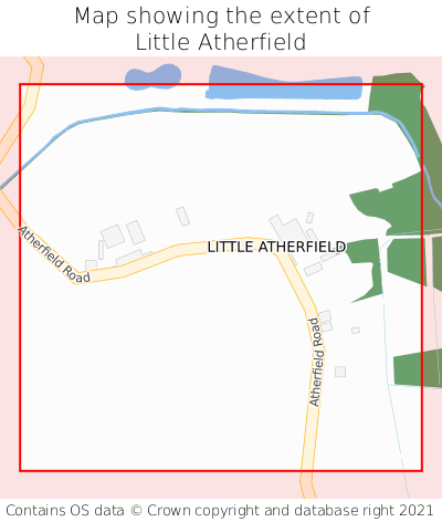 Map showing extent of Little Atherfield as bounding box