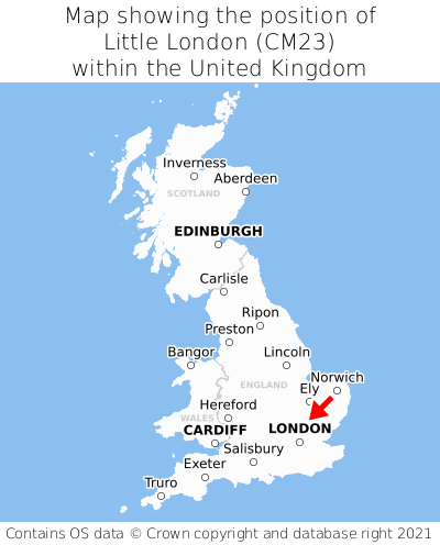 Map showing location of Little London within the UK