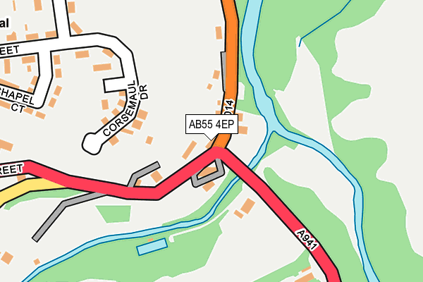 AB55 4EP map - OS OpenMap – Local (Ordnance Survey) AB55 4EP map - OS OpenMap – Local (Ordnance Survey)
