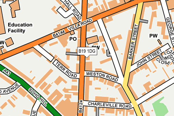 B19 1DG map - OS OpenMap – Local (Ordnance Survey) B19 1DG map - OS OpenMap – Local (Ordnance Survey)