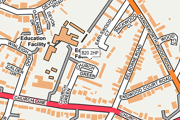 B20 2HP map - OS OpenMap – Local (Ordnance Survey) B20 2HP map - OS OpenMap – Local (Ordnance Survey)