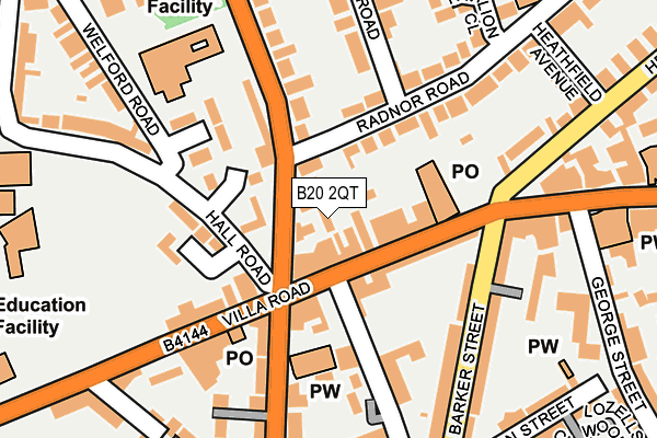 B20 2QT map - OS OpenMap – Local (Ordnance Survey) B20 2QT map - OS OpenMap – Local (Ordnance Survey)