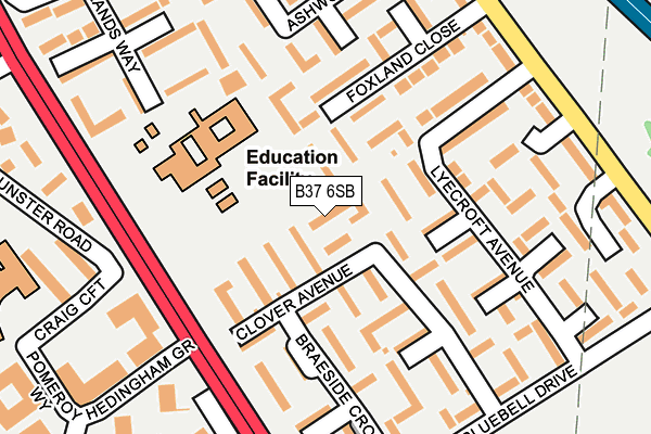 B37 6SB map - OS OpenMap – Local (Ordnance Survey) B37 6SB map - OS OpenMap – Local (Ordnance Survey)