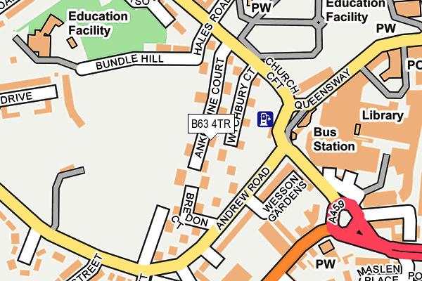 B63 4TR map - OS OpenMap – Local (Ordnance Survey) B63 4TR map - OS OpenMap – Local (Ordnance Survey)