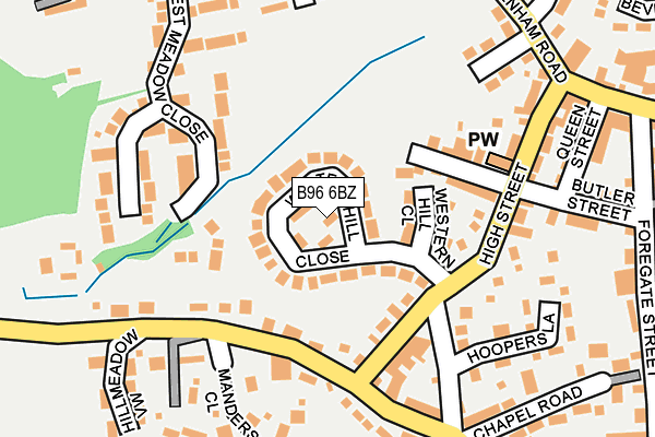 B96 6BZ map - OS OpenMap – Local (Ordnance Survey) B96 6BZ map - OS OpenMap – Local (Ordnance Survey)