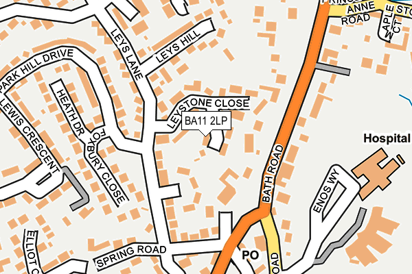 BA11 2LP map - OS OpenMap – Local (Ordnance Survey) BA11 2LP map - OS OpenMap – Local (Ordnance Survey)