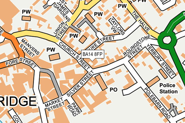 BA14 8FP map - OS OpenMap – Local (Ordnance Survey) BA14 8FP map - OS OpenMap – Local (Ordnance Survey)
