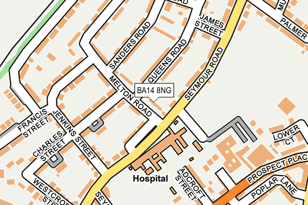BA14 8NG map - OS OpenMap – Local (Ordnance Survey) BA14 8NG map - OS OpenMap – Local (Ordnance Survey)