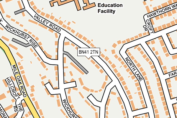 BN41 2TN map - OS OpenMap – Local (Ordnance Survey) BN41 2TN map - OS OpenMap – Local (Ordnance Survey)