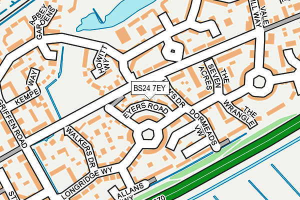 BS24 7EY map - OS OpenMap – Local (Ordnance Survey) BS24 7EY map - OS OpenMap – Local (Ordnance Survey)