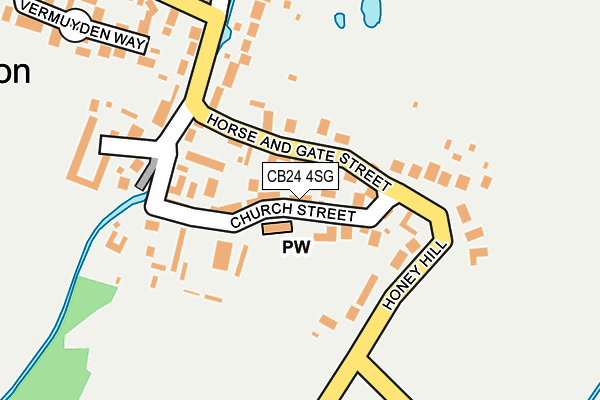 CB24 4SG map - OS OpenMap – Local (Ordnance Survey) CB24 4SG map - OS OpenMap – Local (Ordnance Survey)