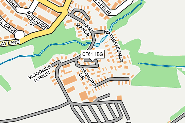 CF61 1BG map - OS OpenMap – Local (Ordnance Survey) CF61 1BG map - OS OpenMap – Local (Ordnance Survey)