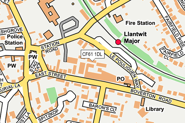 CF61 1DL map - OS OpenMap – Local (Ordnance Survey) CF61 1DL map - OS OpenMap – Local (Ordnance Survey)