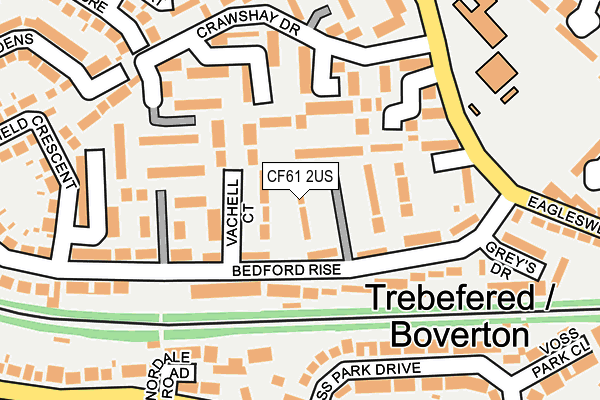 CF61 2US map - OS OpenMap – Local (Ordnance Survey) CF61 2US map - OS OpenMap – Local (Ordnance Survey)