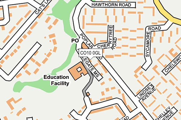CO10 0GL map - OS OpenMap – Local (Ordnance Survey) CO10 0GL map - OS OpenMap – Local (Ordnance Survey)