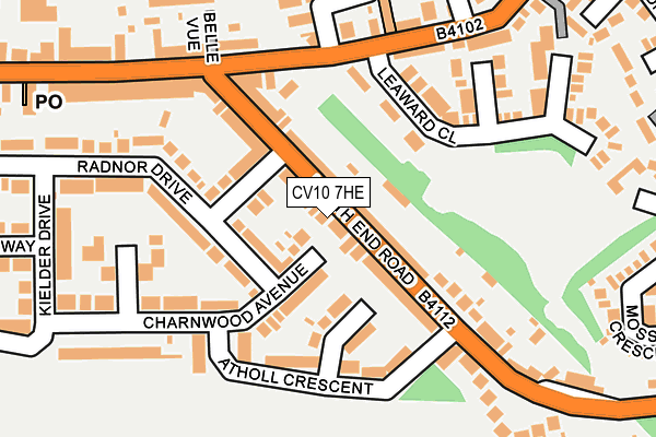 CV10 7HE map - OS OpenMap – Local (Ordnance Survey) CV10 7HE map - OS OpenMap – Local (Ordnance Survey)