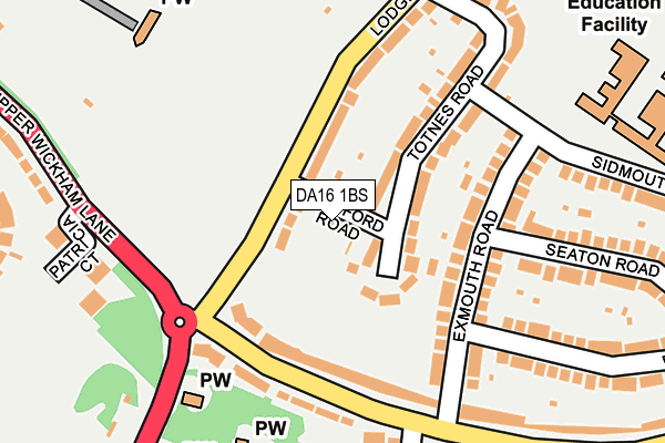 DA16 1BS map - OS OpenMap – Local (Ordnance Survey) DA16 1BS map - OS OpenMap – Local (Ordnance Survey)