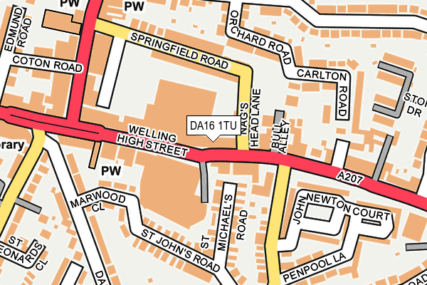 DA16 1TU map - OS OpenMap – Local (Ordnance Survey) DA16 1TU map - OS OpenMap – Local (Ordnance Survey)