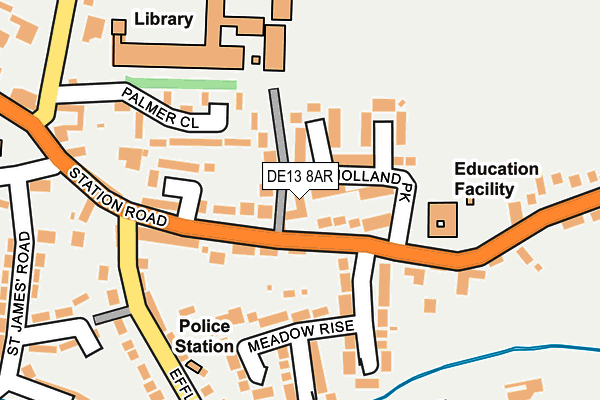 DE13 8AR map - OS OpenMap – Local (Ordnance Survey) DE13 8AR map - OS OpenMap – Local (Ordnance Survey)
