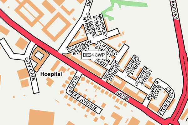 DE24 8WP map - OS OpenMap – Local (Ordnance Survey) DE24 8WP map - OS OpenMap – Local (Ordnance Survey)