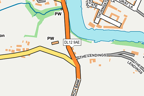 DL12 9AE map - OS OpenMap – Local (Ordnance Survey) DL12 9AE map - OS OpenMap – Local (Ordnance Survey)