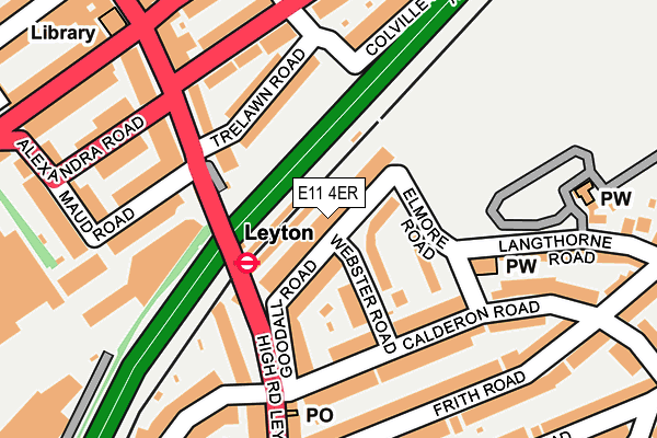 E11 4ER map - OS OpenMap – Local (Ordnance Survey) E11 4ER map - OS OpenMap – Local (Ordnance Survey)