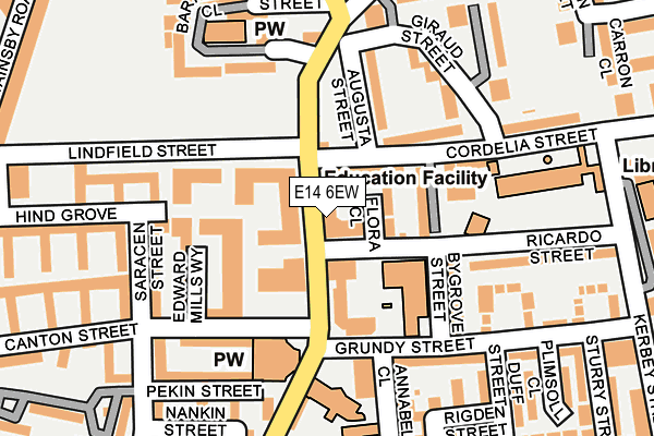 E14 6EW map - OS OpenMap – Local (Ordnance Survey) E14 6EW map - OS OpenMap – Local (Ordnance Survey)