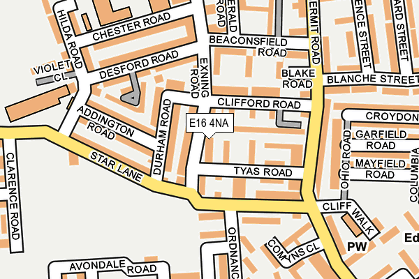 E16 4NA map - OS OpenMap – Local (Ordnance Survey) E16 4NA map - OS OpenMap – Local (Ordnance Survey)