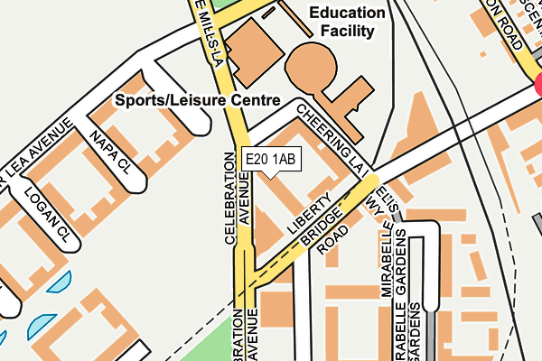 E20 1AB map - OS OpenMap – Local (Ordnance Survey) E20 1AB map - OS OpenMap – Local (Ordnance Survey)