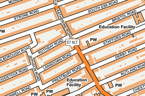 E7 8LT map - OS OpenMap – Local (Ordnance Survey) E7 8LT map - OS OpenMap – Local (Ordnance Survey)