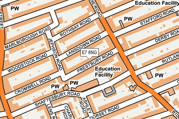 E7 8NG map - OS OpenMap – Local (Ordnance Survey) E7 8NG map - OS OpenMap – Local (Ordnance Survey)