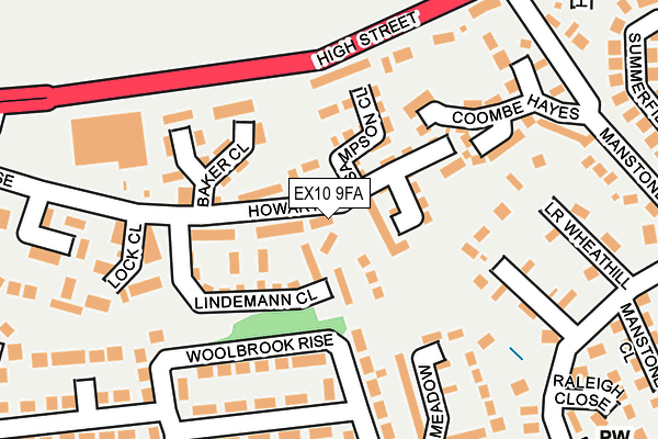 EX10 9FA map - OS OpenMap – Local (Ordnance Survey) EX10 9FA map - OS OpenMap – Local (Ordnance Survey)