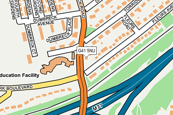 G41 5NU map - OS OpenMap – Local (Ordnance Survey) G41 5NU map - OS OpenMap – Local (Ordnance Survey)