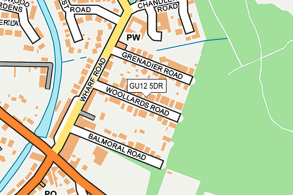 GU12 5DR map - OS OpenMap – Local (Ordnance Survey) GU12 5DR map - OS OpenMap – Local (Ordnance Survey)