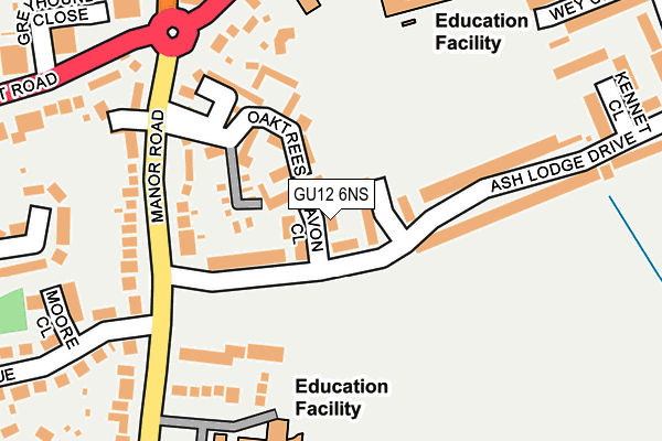 GU12 6NS map - OS OpenMap – Local (Ordnance Survey) GU12 6NS map - OS OpenMap – Local (Ordnance Survey)