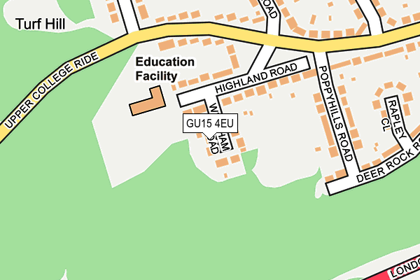 GU15 4EU map - OS OpenMap – Local (Ordnance Survey) GU15 4EU map - OS OpenMap – Local (Ordnance Survey)