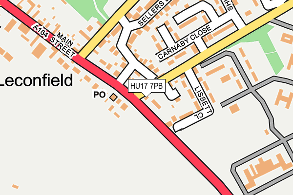 HU17 7PB map - OS OpenMap – Local (Ordnance Survey) HU17 7PB map - OS OpenMap – Local (Ordnance Survey)