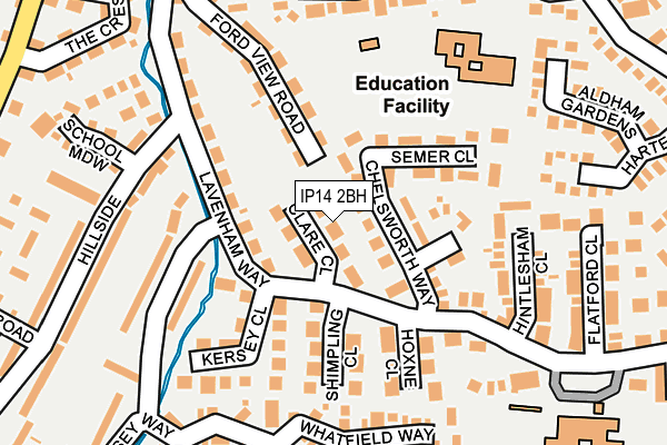 IP14 2BH map - OS OpenMap – Local (Ordnance Survey) IP14 2BH map - OS OpenMap – Local (Ordnance Survey)