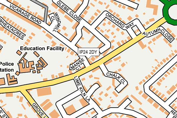 IP24 2DY map - OS OpenMap – Local (Ordnance Survey) IP24 2DY map - OS OpenMap – Local (Ordnance Survey)