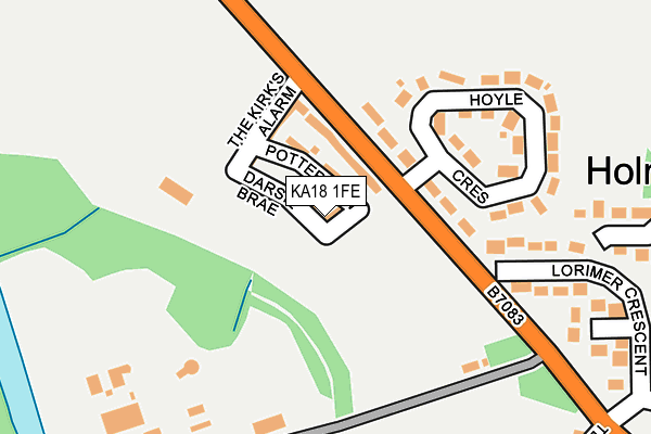 KA18 1FE map - OS OpenMap – Local (Ordnance Survey) KA18 1FE map - OS OpenMap – Local (Ordnance Survey)