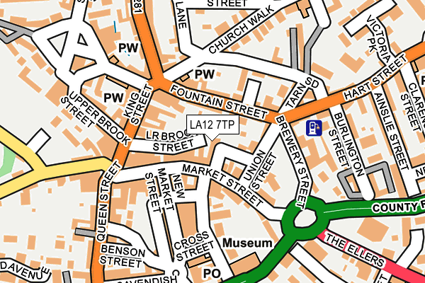 LA12 7TP map - OS OpenMap – Local (Ordnance Survey) LA12 7TP map - OS OpenMap – Local (Ordnance Survey)