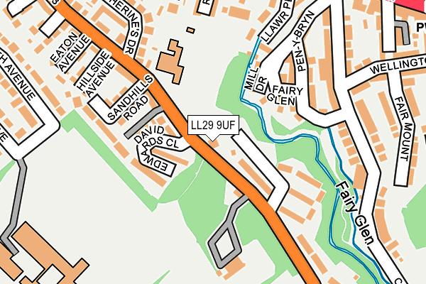 LL29 9UF map - OS OpenMap – Local (Ordnance Survey) LL29 9UF map - OS OpenMap – Local (Ordnance Survey)