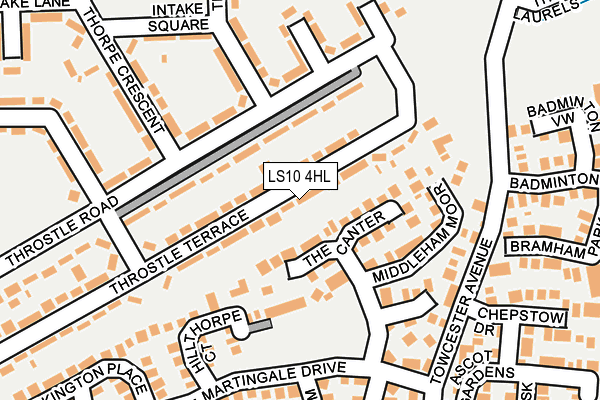 LS10 4HL map - OS OpenMap – Local (Ordnance Survey) LS10 4HL map - OS OpenMap – Local (Ordnance Survey)